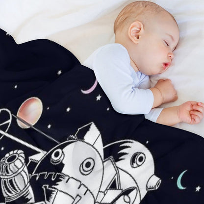 Castle in A Starry Night Throw Blanket