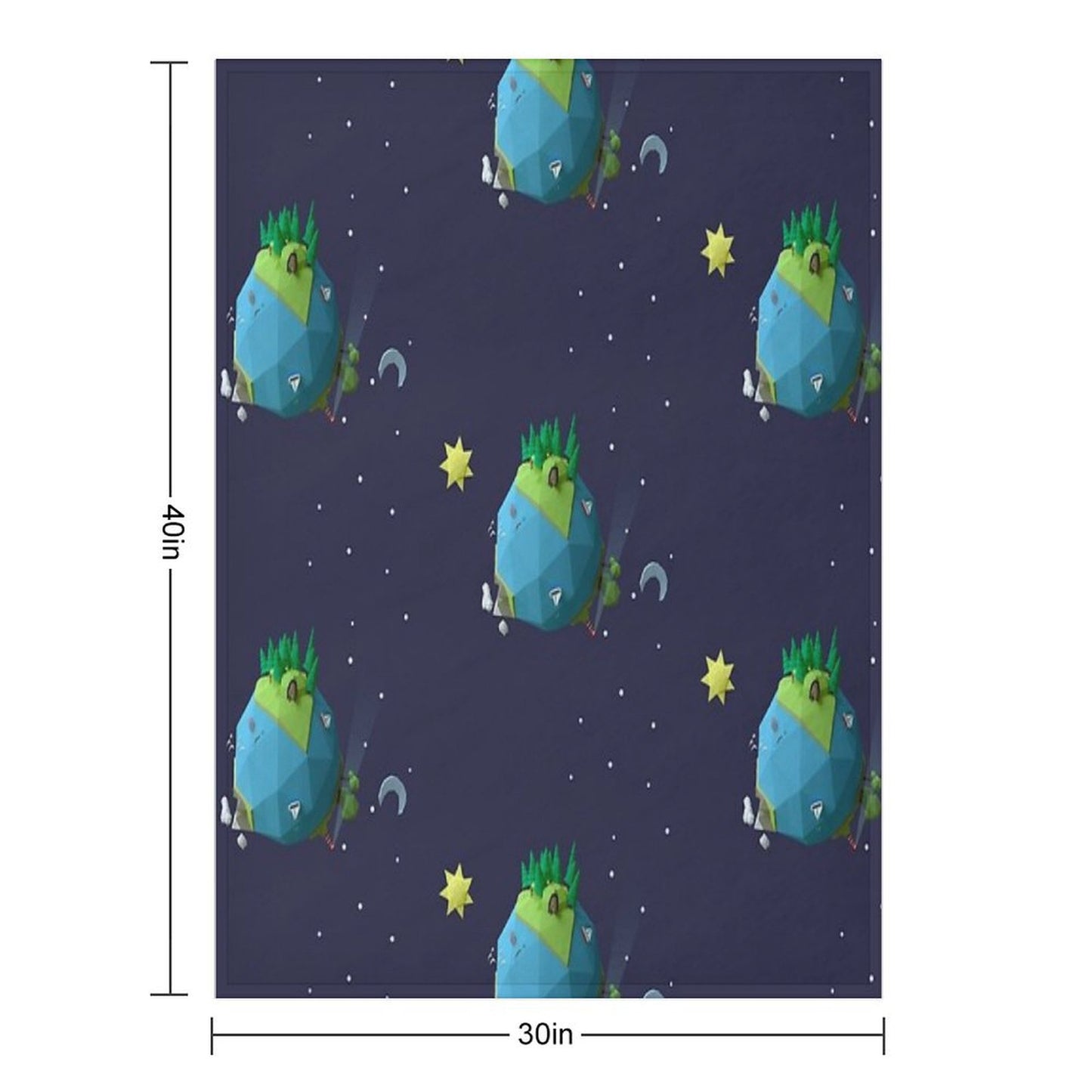 Little Planet Throw Blanket
