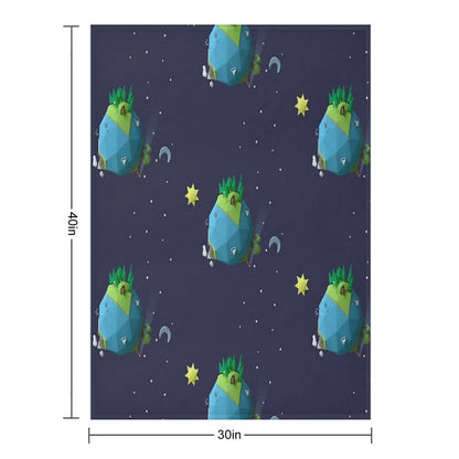 Little Planet Throw Blanket