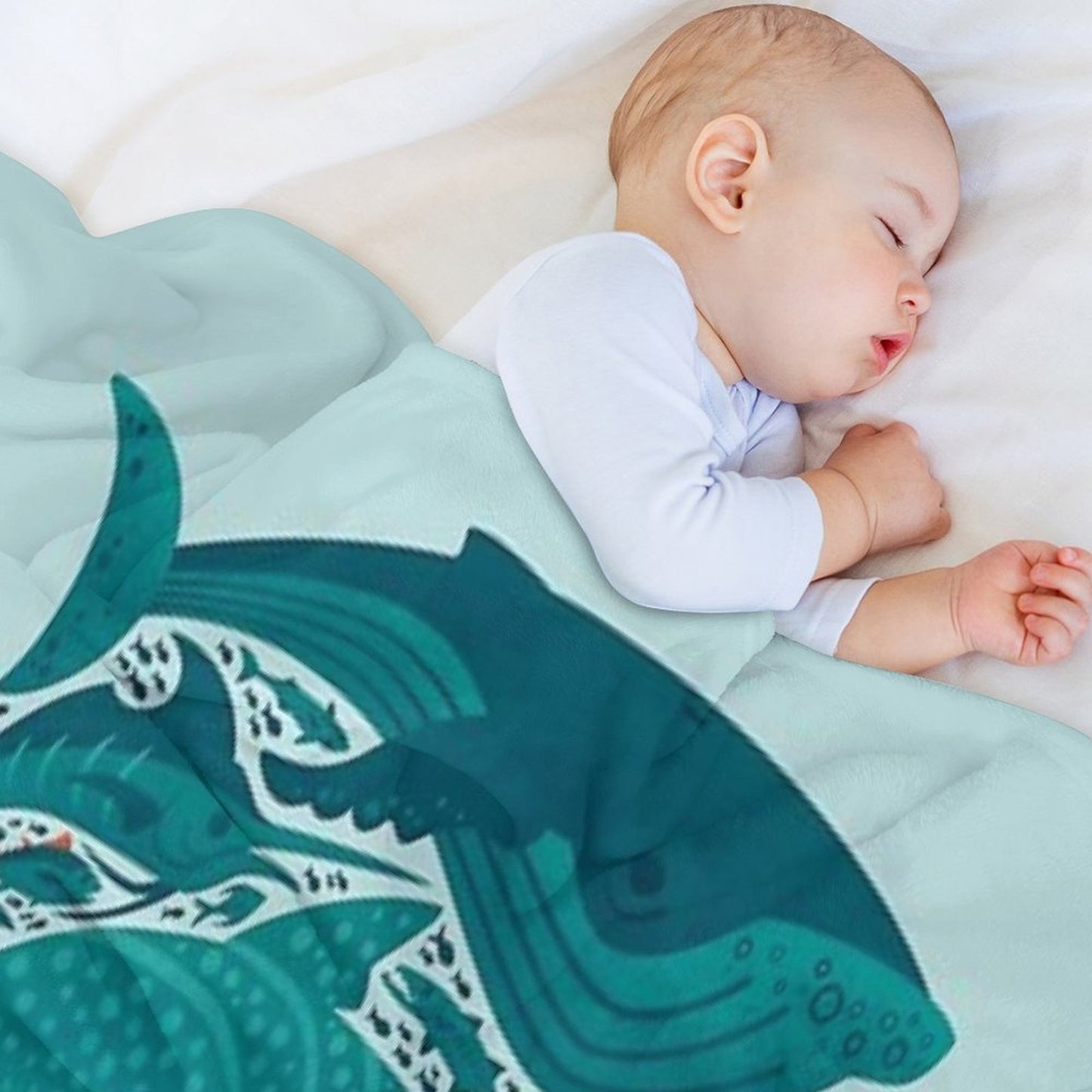 Aquatic Spectrum  Light Blue Throw Blanket