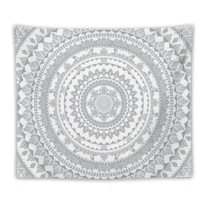 Mandala Gray Tapestry