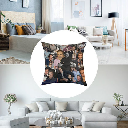 Jake Gyllenhaal Linen Throw Pillow Cover
