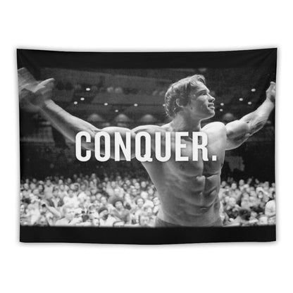 Arnold Schwarzenegger Conquer Tapestry