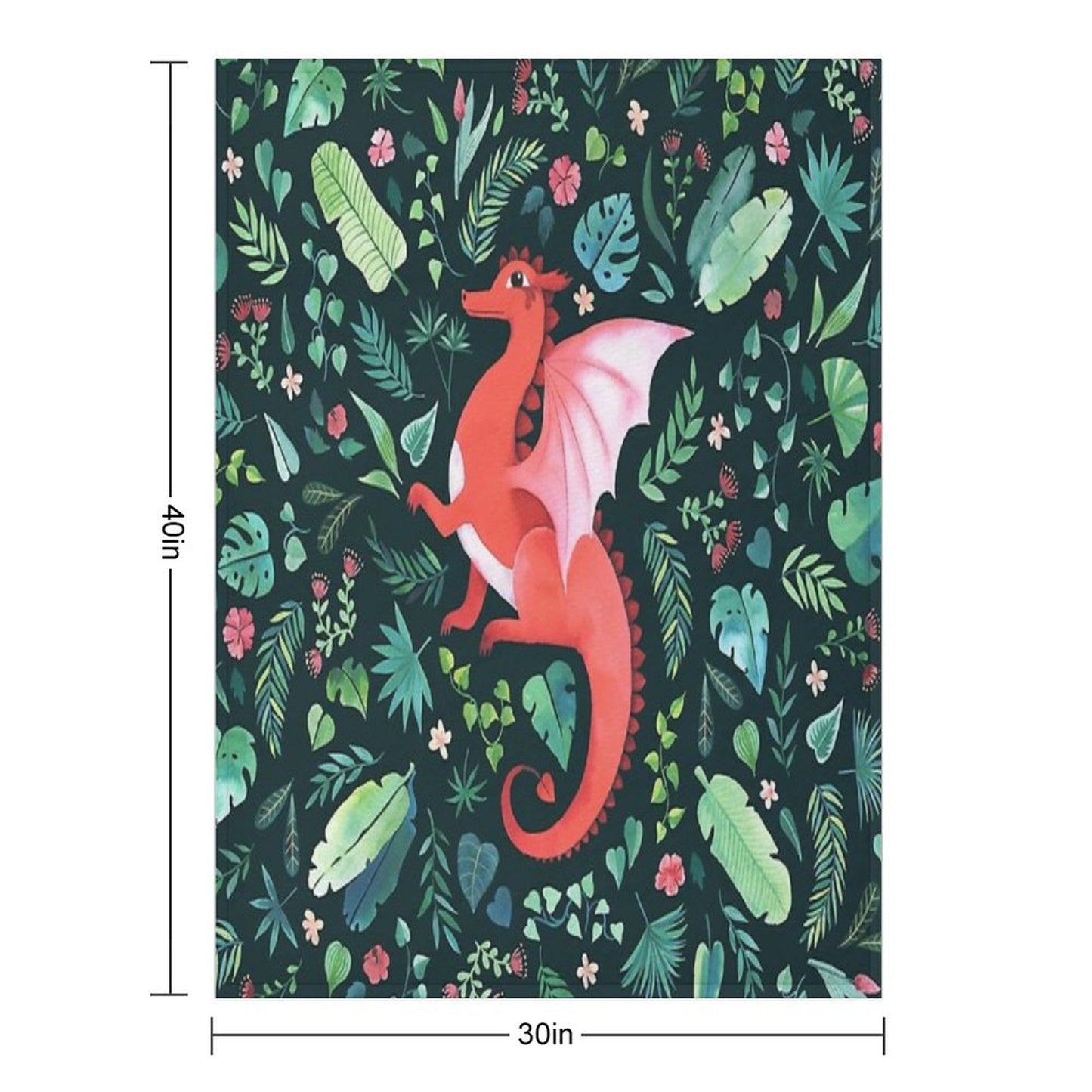 Tropical Dragon Throw Blanket