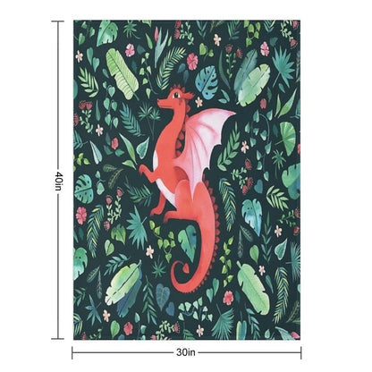 Tropical Dragon Throw Blanket
