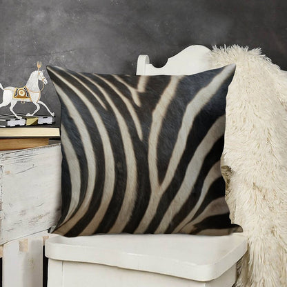 Zebra Linen Throw Pillow Cover