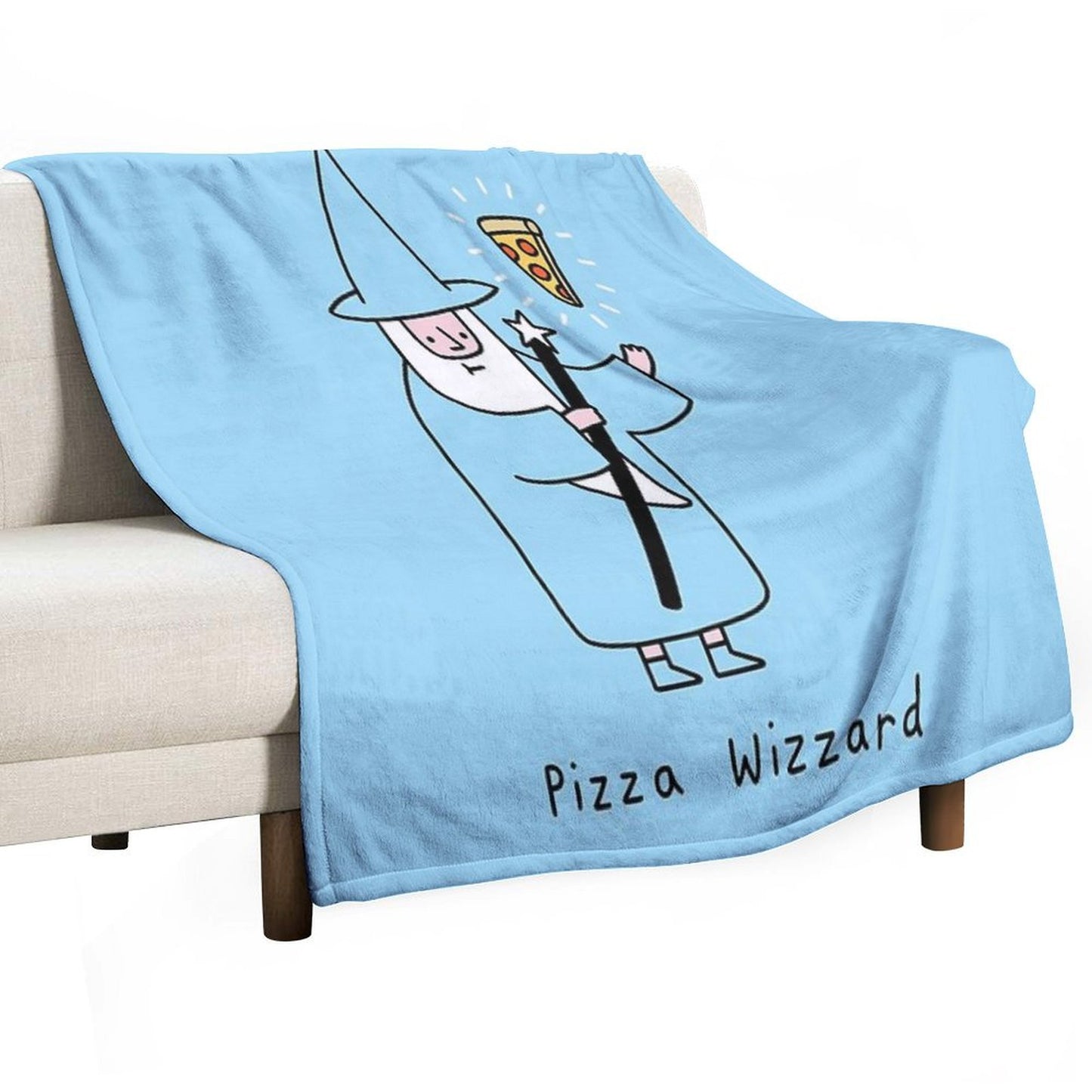Pizza Wizzard Throw Blanket