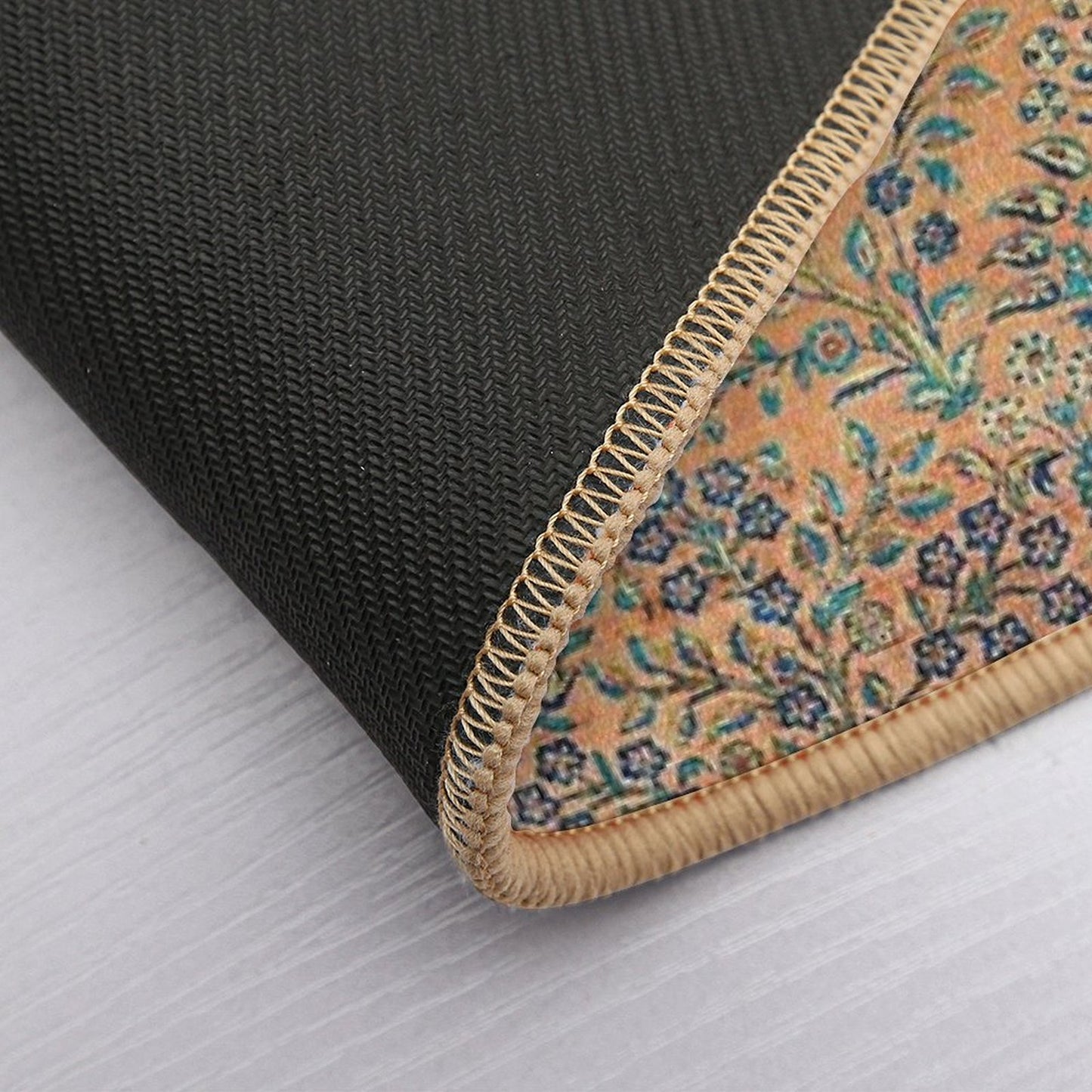 Manchester Kashan Floral Persian Carpet Print Bath Mat