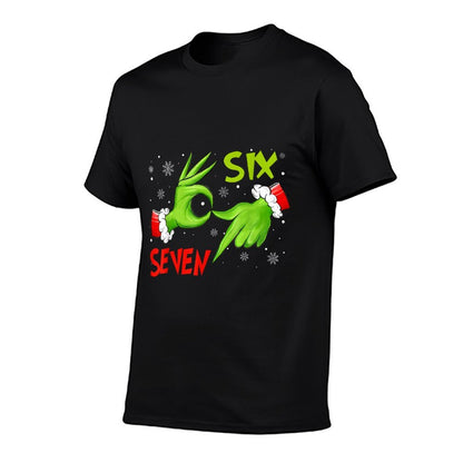 Funny Six Seven 67 Meme 6 7 Christmas Elf Hand Boys Girls  Relaxed-fit T-Shirt