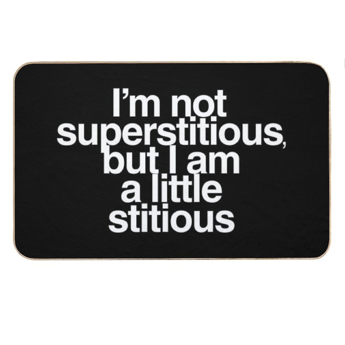 A Little Stitious Bath Mat