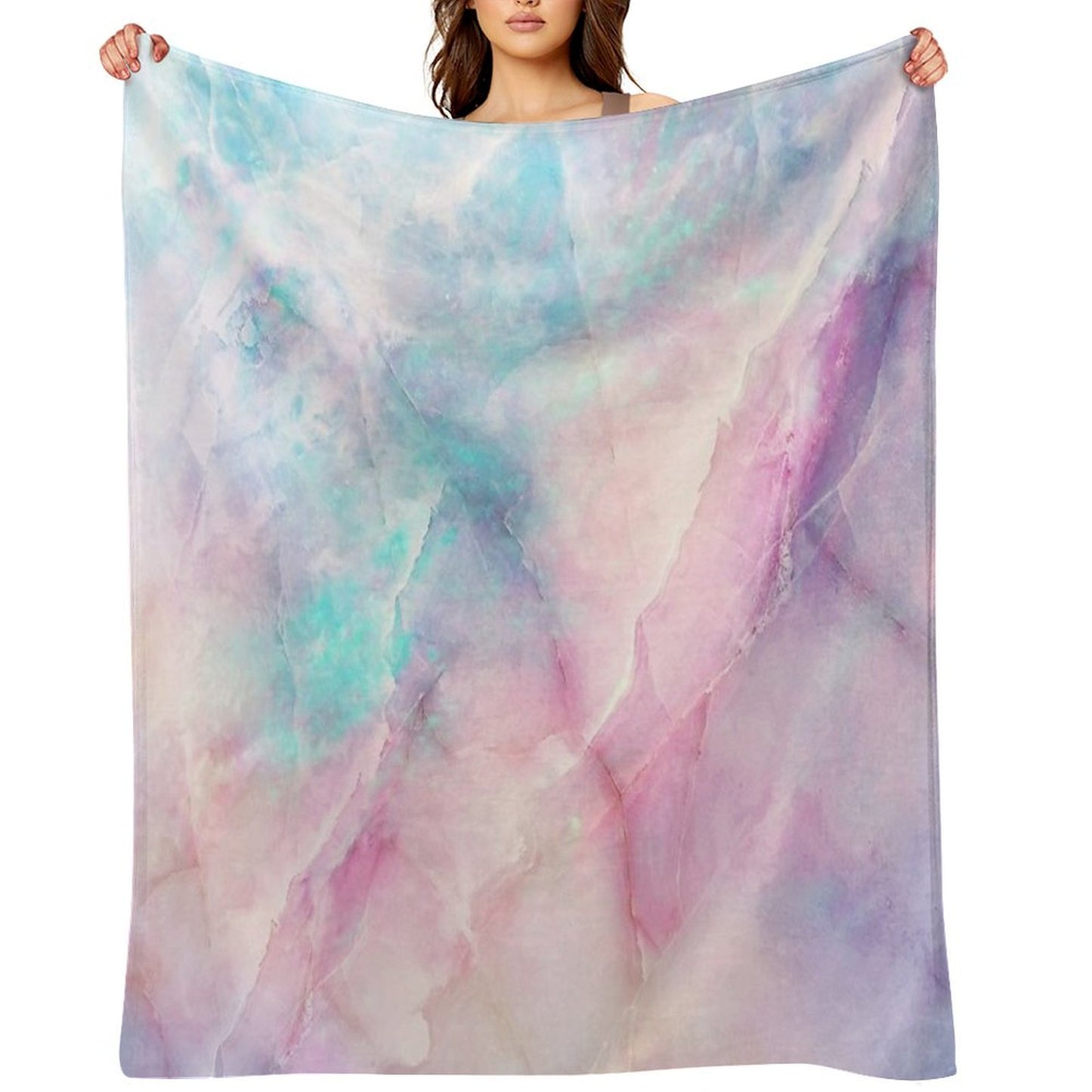 Iridescent Marble Throw Blanket