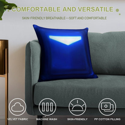 Beat Saber Blue Block Throw Pillow Cover Soft High-Density Material Throw Pillow