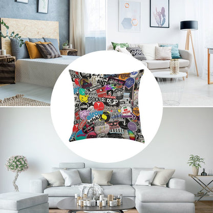 IBIZA CLUBS POSTER - 2022 EIVISSA Linen Throw Pillow Cover