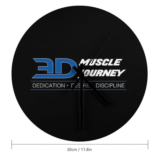 3D White Logo Wall Clock