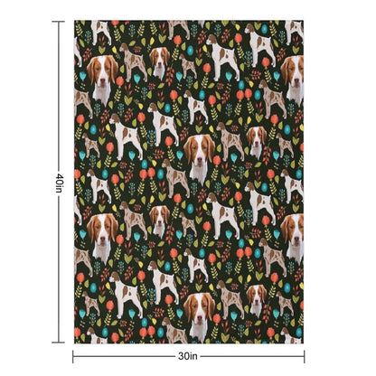 Brittany Spaniel Throw Blanket