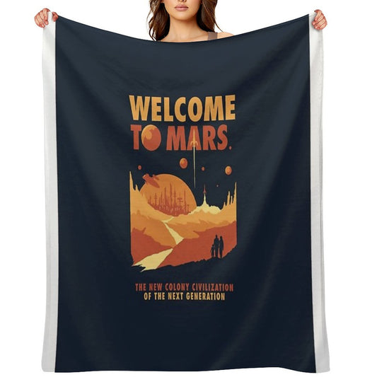 Welcome to Mars Throw Blanket
