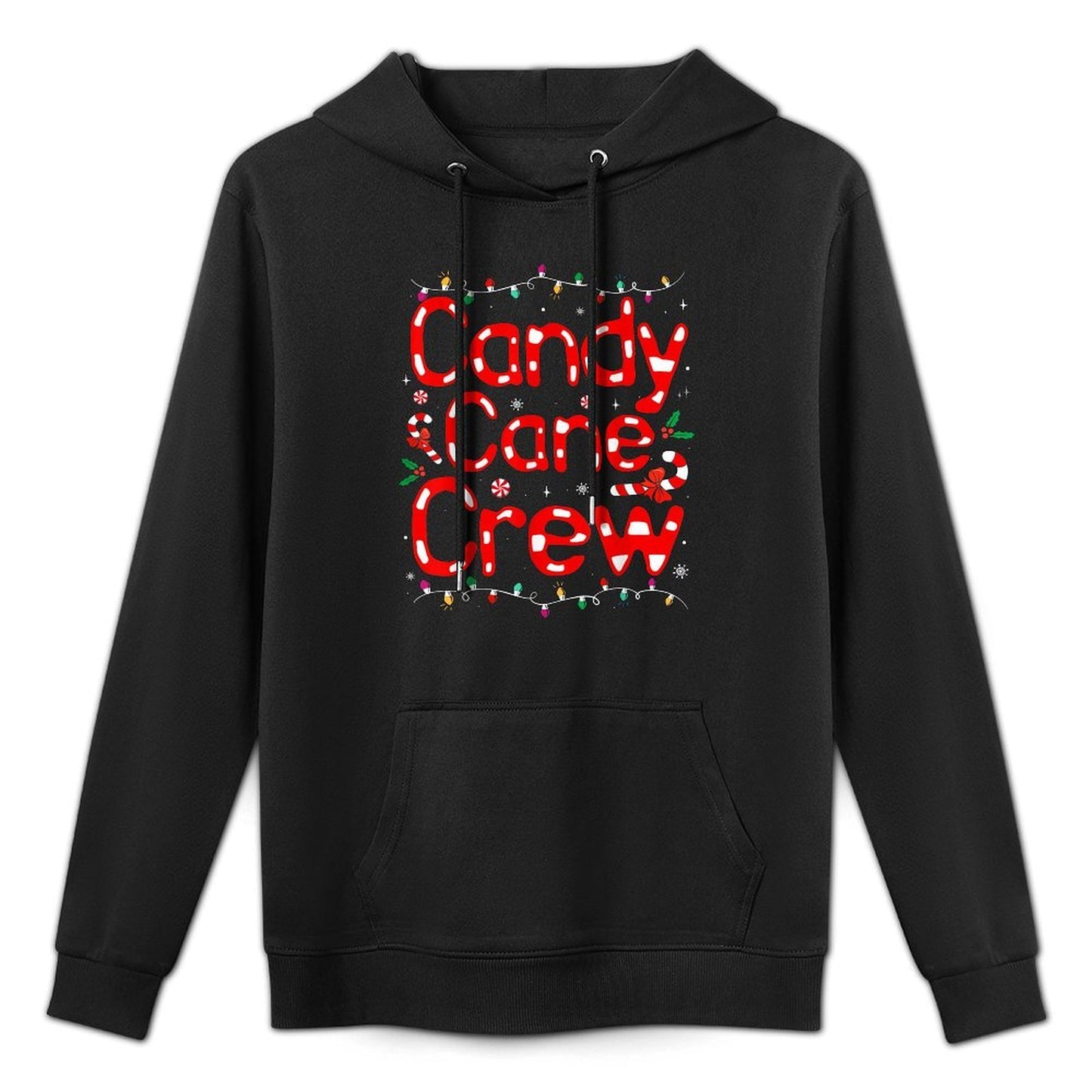 Candy Cane Crew Christmas Candy Love Funny Family Pajama Machine Washable Hoodie