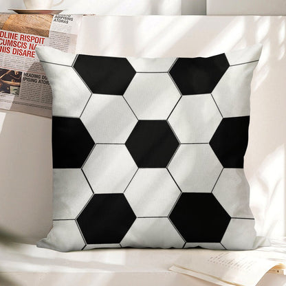 MAN CAVE SOCCER BALL FOOTBALL DESIGN FOR SPORTS LOVERS BY OZCUSHIONSTOO Linen Throw Pillow Cover