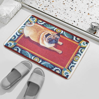 Pug on A Rug Bath Mat
