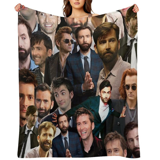 David Tennant Collage Throw Blanket