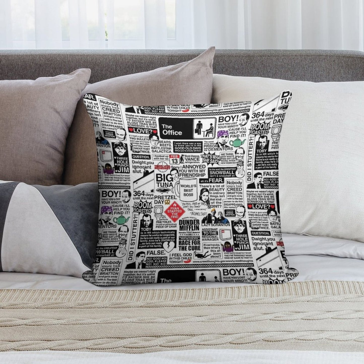 Wise Words From The Office - The Office Quotes (Variant) Soft Style Accent Throw Pillow