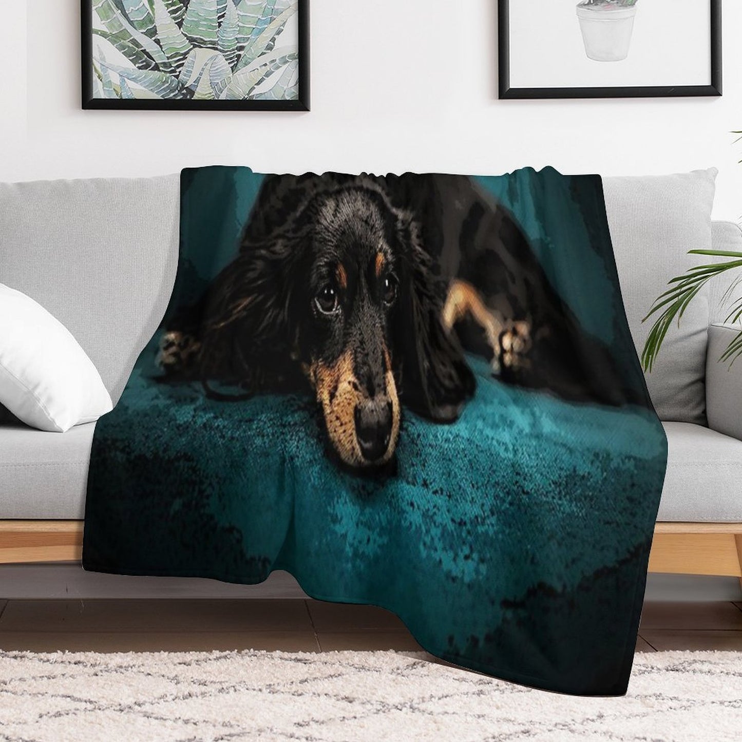 Adorable Dachshund Throw Blanket