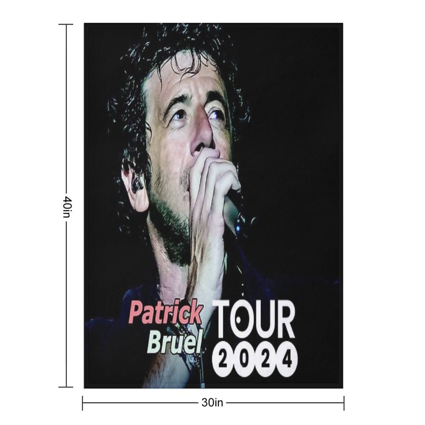 Bilanya Patrick Bruel Show Tour TOURNEE En ACOUSTIQUE 2022 Throw Blanket