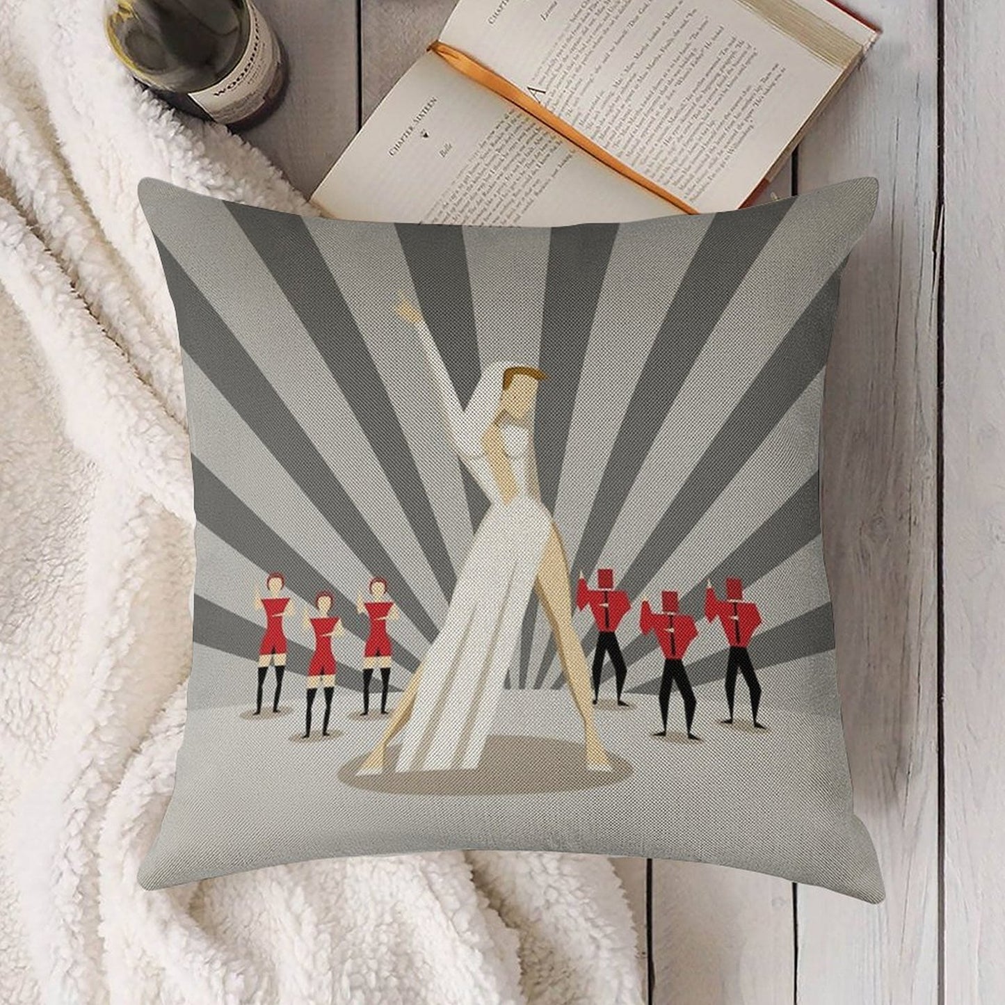 Kylie - Can't Get You Out Of My Head Linen Throw Pillow Cover