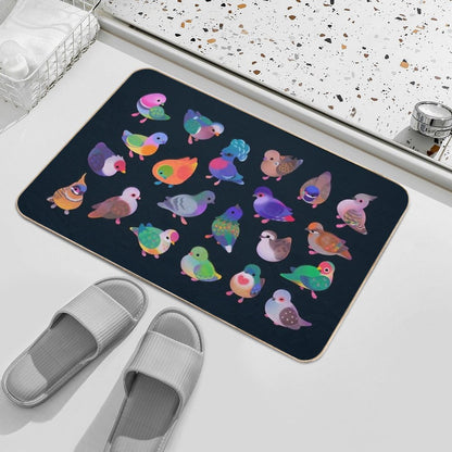 Wild Pigeon  Stain-Proof Bath Mat