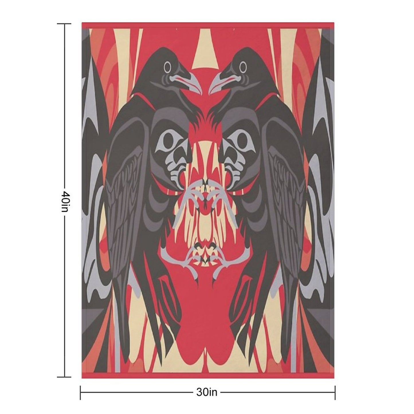 Raven Vision Throw Blanket