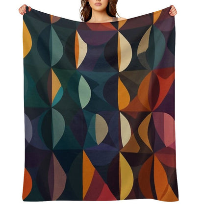 Colorful Circles Pattern Throw Blanket
