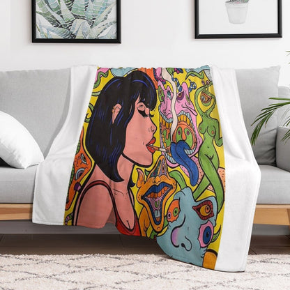 Trip Within My Mind Throw Blanket