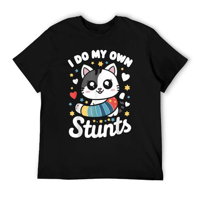 I Do My Own Stunts Broken Arm Cat Kids T-Shirt