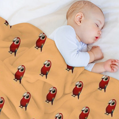 Cute Fat Macaw Throw Blanket