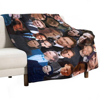 Tom Hiddleston Photo Collage Throw Blanket