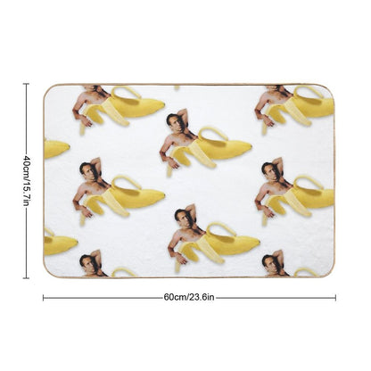 Nicolas Cage Banana Pattern Bath Mat
