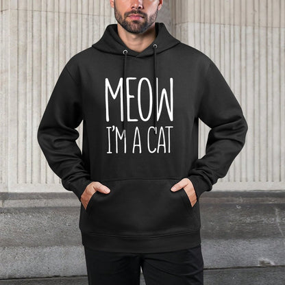 Meow Im A Cat Adult Kids Halloween Cat Costume Medium-Weight Fabric Hoodie