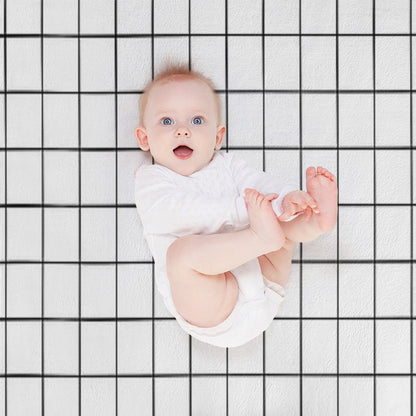 White Grid Throw Blanket