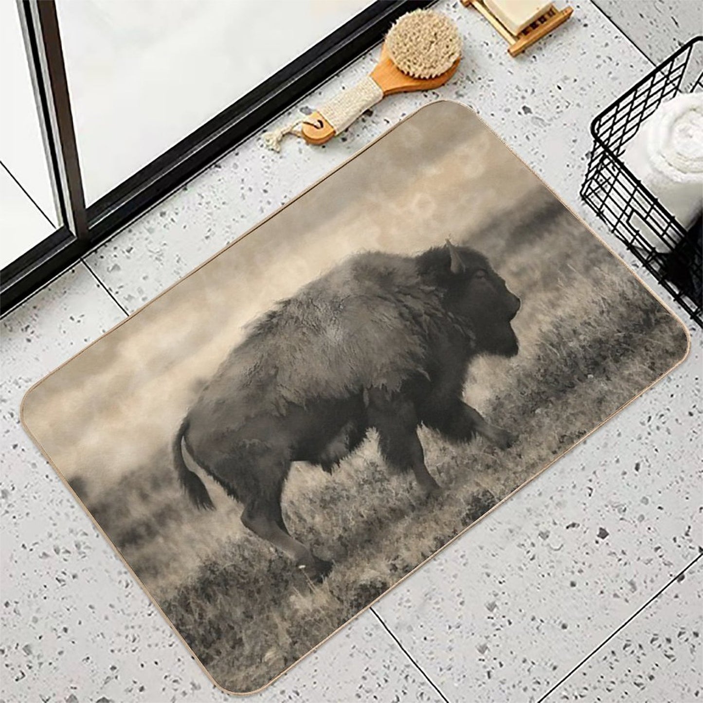 Plains Bison - American Buffalo Bath Mat
