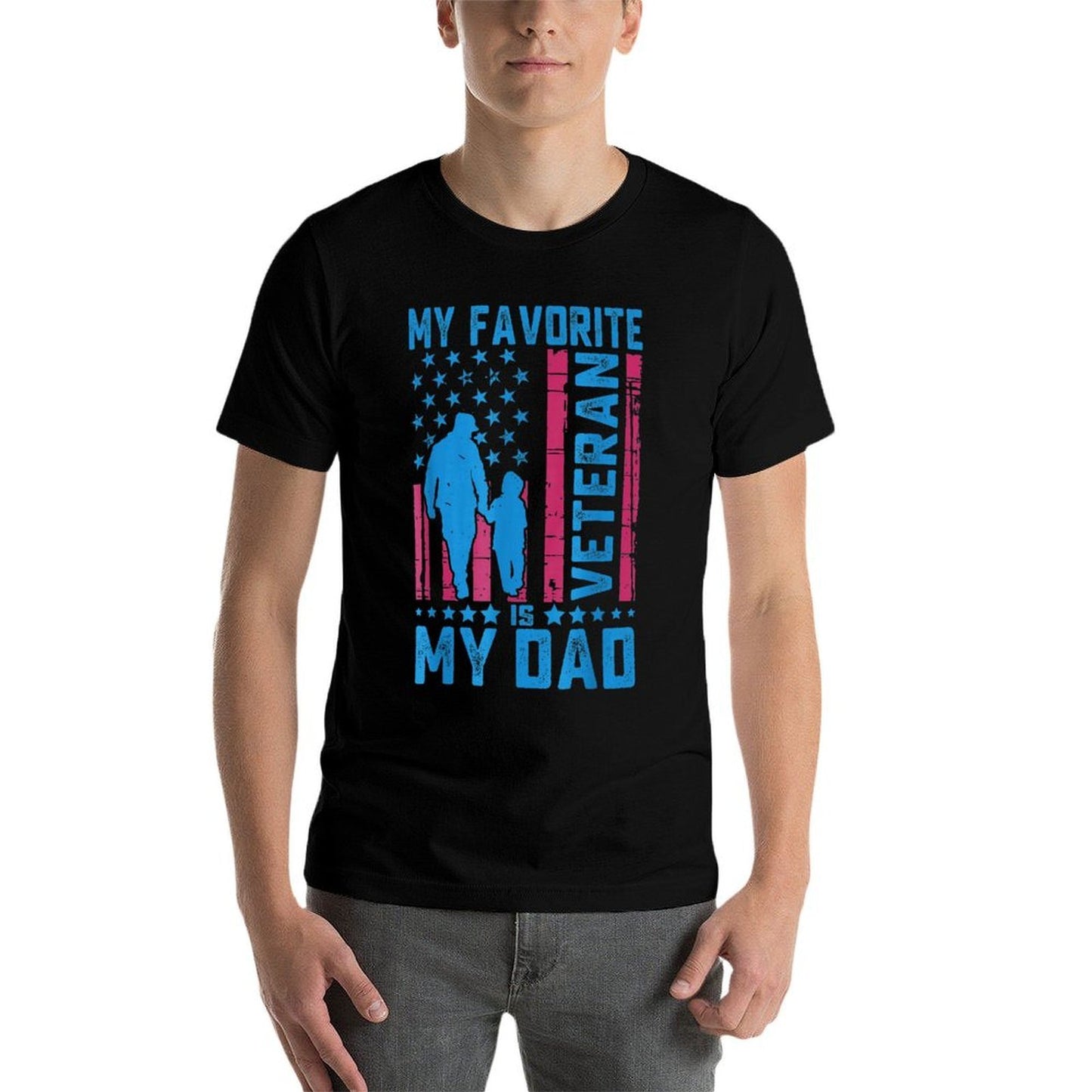 Father Veterans Day My Favorite Veteran Is My Dad for Kids Comfortable T-Shirt