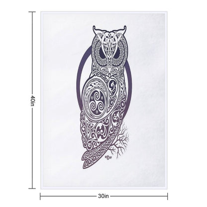 CELTIC OWL Throw Blanket