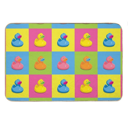 Rubber Duckies Pop Art Bath Mat