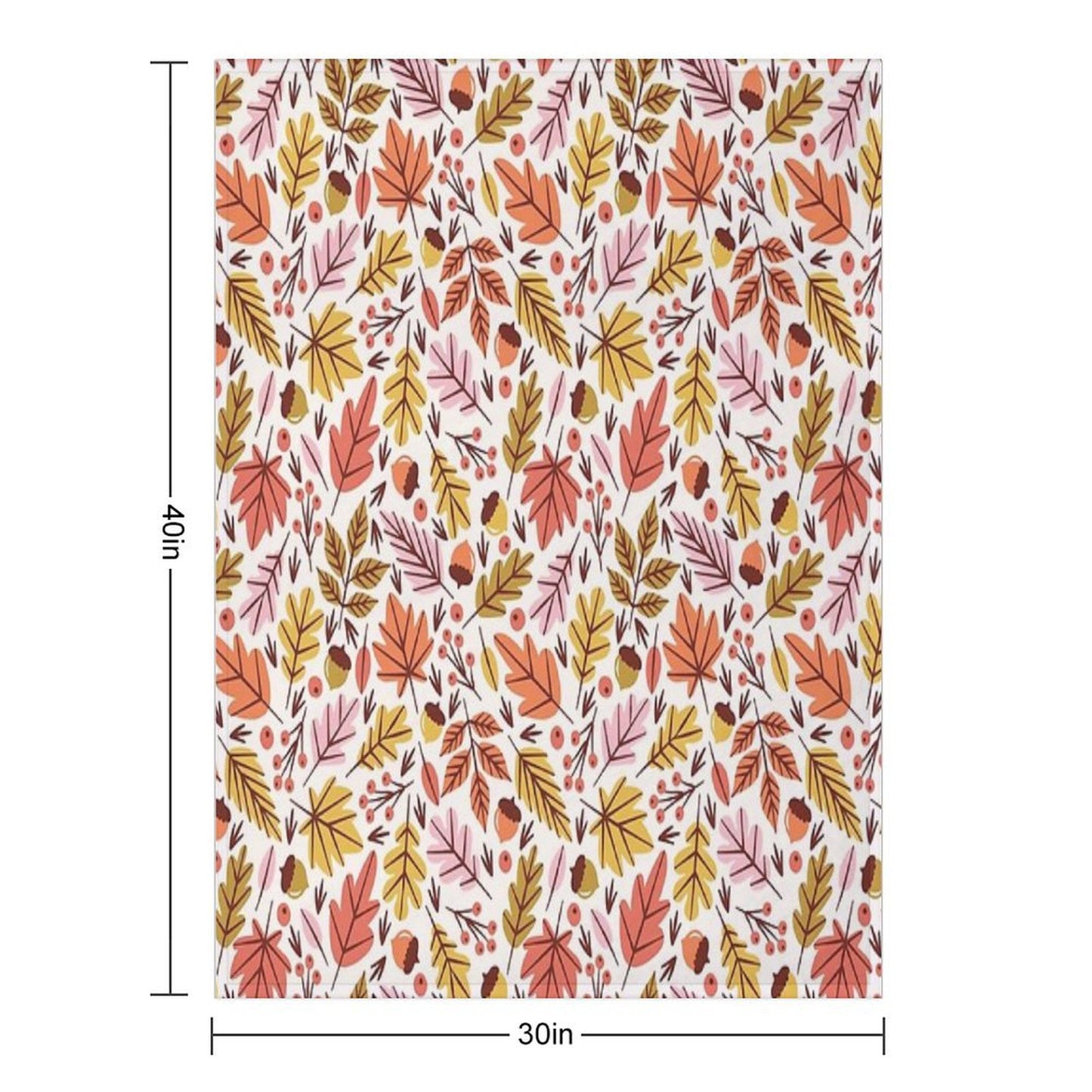 Leaves & Acorns Throw Blanket