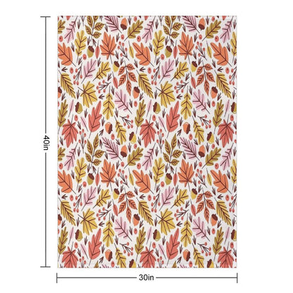 Leaves & Acorns Throw Blanket