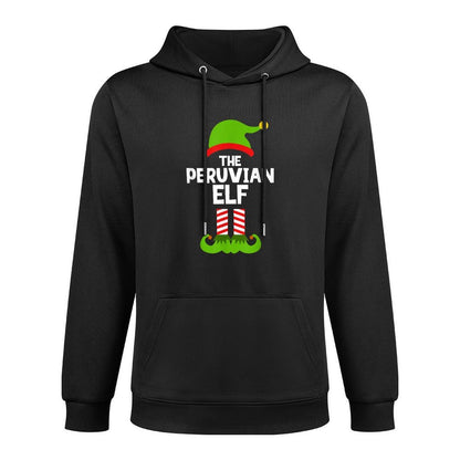 Funny The Peruvian Elf Christmas Family Party Pajama Peru Layering Staple Hoodie