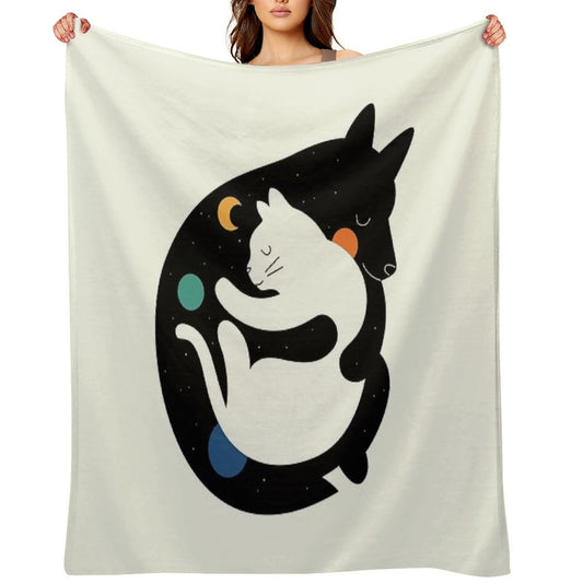 More Hugs Less Fights Throw Blanket