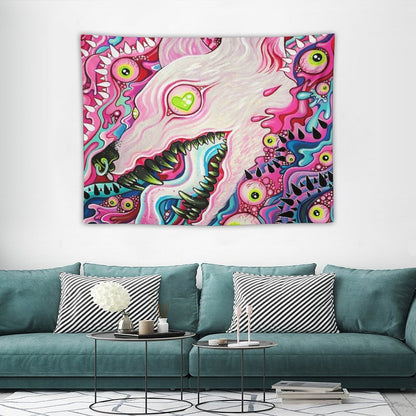 Glitterwolf Acrylic Painting Tapestry
