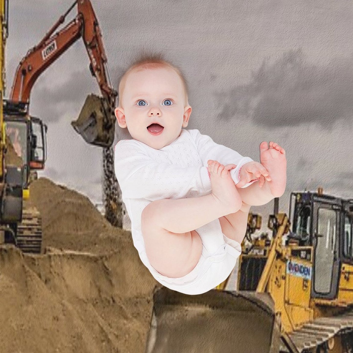 Digging And Dozing Throw Blanket