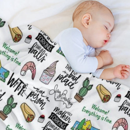 The Good Place TV Show Art Throw Blanket