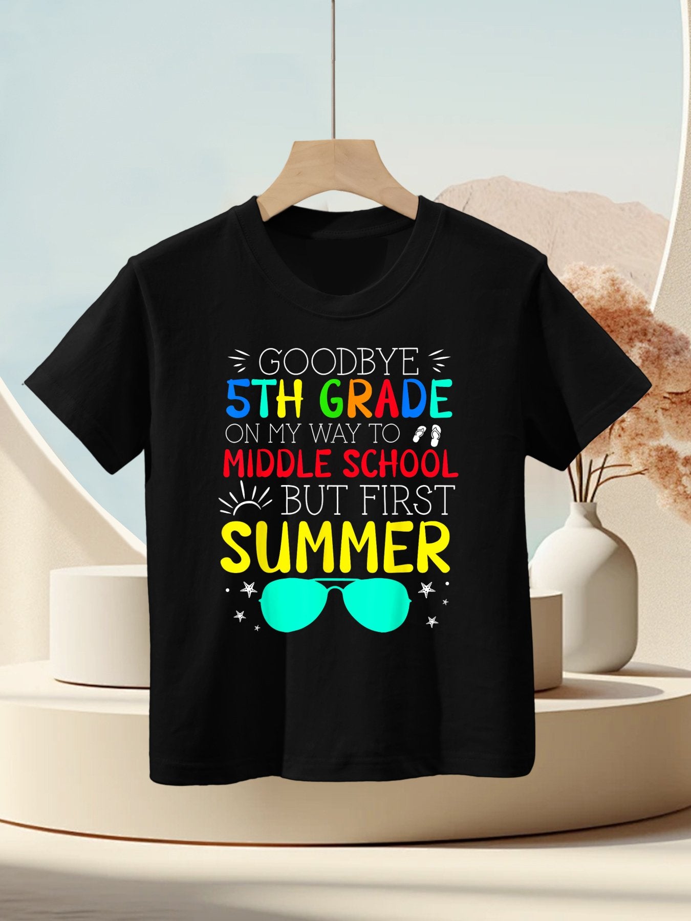 Goodbye 5th Grade Graduation To Middle School First Summer Kids T-Shirt